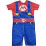 Imagem de Fantasia Mario Infantil Roupa Cosplay Macacão Mario Criança FANT102 RCH