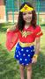 Imagem de Fantasia Mulher Maravilha Infantil Vestido Super Heroina