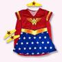 Imagem de Fantasia Mulher Maravilha Infantil Vestido Super Heroina