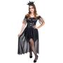 Imagem de Fantasia P/ Adulto Vestido Bianca Bruxa C/ Tiara Halloween