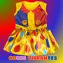 Imagem de Fantasia Palhacinha Infantil Para Bebê Vestido Colorido Para Menina Feita Em Poliéster Fantasias Super