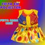 Imagem de Fantasia Palhacinha Para Bebê Vestido Colorido Para Menina Feita Em Poliéster Fantasias Super