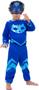 Imagem de Fantasia PJ Masks Menino Gato Connor Infantil Longa Com Máscara Disney - P - Azul