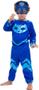 Imagem de Fantasia PJ Masks Menino Gato Connor Infantil Longa Com Máscara Disney - P - Azul