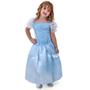 Imagem de Fantasia Princesa Infantil Frozen Elsa Menina Glitter Azul