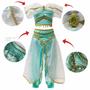 Imagem de Fantasia Princesa Jasmine Aladdin Infantil de Luxo Com Tiara