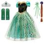 Imagem de Fantasia Princess Dress BanKids Anna para meninas de 5 a 6 anos