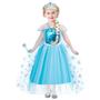 Imagem de Fantasia Tacobear Elsa Dress Princess para meninas com peruca e acessórios.