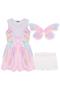 Imagem de Fantasia Vestido Infantil Borboleta com Asa e Shorts - Kukiê