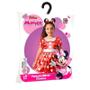 Imagem de Fantasia Vestido Infantil Minnie Mouse Disney Luxo Com Tiara Orelhinhas Original Menina Mickey Mouse
