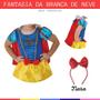 Imagem de Fantasia/Vestido Infatil da Princesa Branca Neve Com Tiara