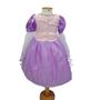 Imagem de Fantasia Vestido Lilás Rapunzel Alana Infantil Festas