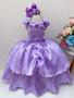 Imagem de Fantasia Vestido Luxo Infantil Princesa Sofia / Rapunzel C/ Tiara