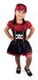 Imagem de Fantasia Vestido Pirata Feminino Infantil Bandana Menina