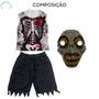 Imagem de Fantasia zumbi infantil completa cosplay carnaval halloween