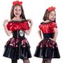 Imagem de Fantasias caveira mexicana completa luxo halloween infantil