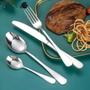 Imagem de Faqueiro Com Suporte Kit 24 Peças Serve 6 Pessoas Aço Inox