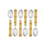 Imagem de Faqueiro De Aço Inox 24 Pcs Com Cabo De Plastico Bamboo