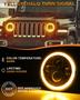 Imagem de Faróis de LED Redondos KASLIGHT 7" para Jeep Wrangler JK TJ LJ