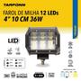 Imagem de Farol Auxiliar Milha 12 Leds 10Cm 9/36V 36W Off Road 6000K