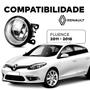 Imagem de Farol Auxiliar Milha Policarbonato Aro Prata Fluence 2011 2012 2013 2014 2015 2016 2017 2018