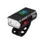 Imagem de Farol Bike 3 LEDs Recarregável USB 2500mAh - Preto
