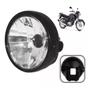 Imagem de Farol Com Carcaça Yamaha Ybr 125 Factor 2009 A 2023 Aro Preto Reforçado