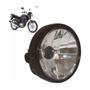 Imagem de Farol Com Carcaça Yamaha Ybr 125 Factor 2009 A 2023 Aro Preto Reforçado