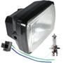 Imagem de Farol completo CG125 Titan Today 1989 a 1999 aro preto lente de vidro com lâmpada bloco globo optico