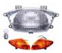Imagem de Farol Completo Com Setas Piscas Dianteiro Honda Biz 100 1998 1999 2000 2001 2002 2003 2004 2005 Com Lampada