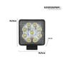 Imagem de Farol De Milha 9 Leds 27W Quadrado Luxled