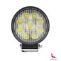 Imagem de Farol de milha forte auxiliar de led 27w redondo 12v 24v 6000k fino