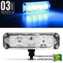 Imagem de Farol de Milha Strobo Power Car 4 LEDs Slim 12v 4W Luz Azul Autopoli