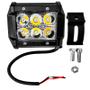 Imagem de Farol De Milha Universal Quadrado 6 Leds 18w Super Potente Guincho Carro Moto Maquina Trator C/ 2 Modos - Strobo / Pisca