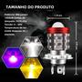 Imagem de Farol de Motocicleta LED H4 Universal - Ba20d, H6, Anjo Olho - Branco e Amarelo