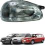 Imagem de Farol Dianteiro Direito Carcaça Preta Corsa Wind Sedan Wagon 1994 1995 1996 1997 1998 1999 - Lente Vidro