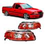 Imagem de Farol Dianteiro Gol Parati Saveiro G3 1999 A 2005 Máscara Vermelho Coral