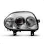 Imagem de Farol Elétrico Clio 1999 A 2002 Foco Duplo Cromado Sem Motor