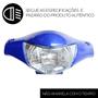 Imagem de Farol Foco Frontal Com Carenagem Sportive Azul Modelo Completo Para BIZ 125 EX 2014 a 2017 Com Pintura Envernizada