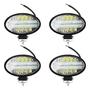 Imagem de Farol Kit 4x Auxiliar Milha Led Oval 144w Branco 12v 24v