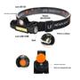 Imagem de Farol LED COB Recarregável com Bateria 18650 - Ideal para Camping, Pesca e Outras Atividades