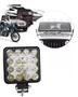 Imagem de Farol Milha Auxiliar 16 LEDs Quadrado 6000K 12v 24v