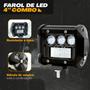 Imagem de Farol Milha LED Auxiliar Mod LEDs 80W 6500K Foco Spot 9,5cm + Botão Tic Tac + Fusível - Par