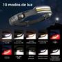 Imagem de Farol Recarregável LED COB com Sensor de Indução - 5 Modos - Bateria Embutida e USB