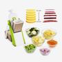 Imagem de Fatiador Cortador de Legumes  ralador de legumes triturador processador de alimentos multifuncional 30 Opções de Fatias Palitos e cubos Manual 5 EM 1