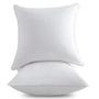 Imagem de FavriQ 22 x 22 Throw Pillow Inserts com almofadas quadradas 100% algodão para cadeira de cama sofá carro para baixo travesseiro alternativo forma sham stuffer travesseiro decorativo inserir travesseiro branco sofá (conjunto de 2)