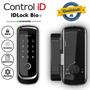 Imagem de fechadura digital com biometria eletronica porta madeira portão interna externa sobrepor control id