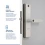 Imagem de Fechadura digital sax de embutir elsys com camera wi-fi e abertura biometrica prata