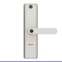Imagem de Fechadura digital sax de embutir elsys com camera wi-fi e abertura biometrica prata