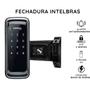 Imagem de Fechadura Eletrica Digital Teclado Touch Por Senha Porta de Madeira Metal Vidro Pivotante Intelbras